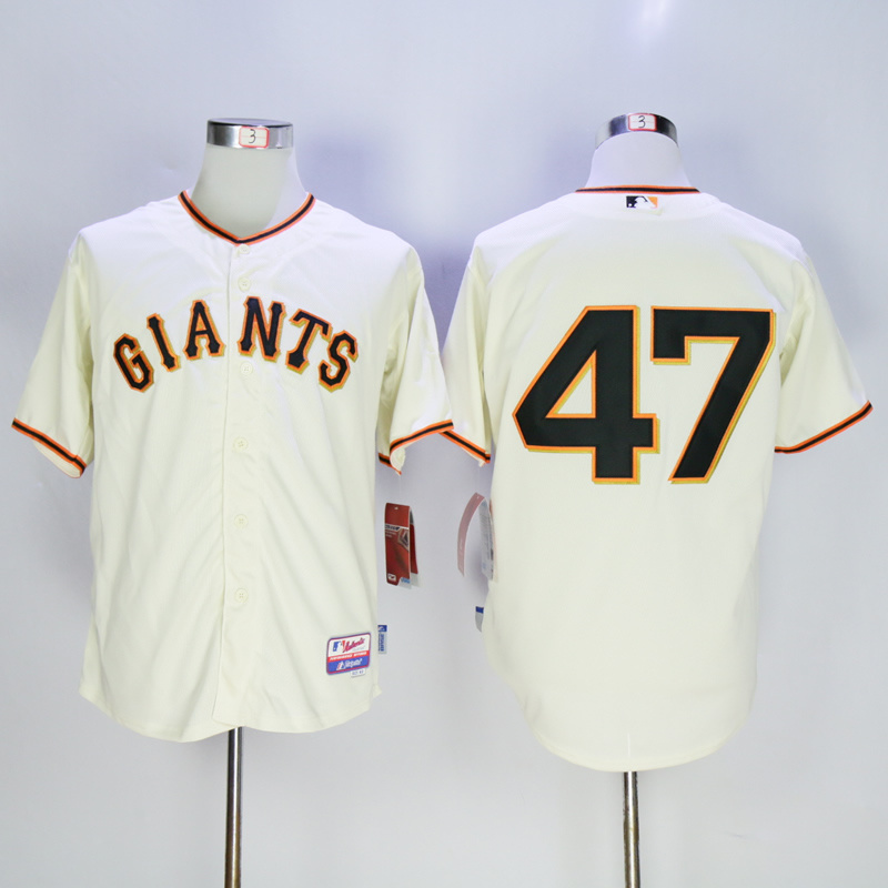 Men San Francisco Giants 47 Cueto Cream MLB Jerseys